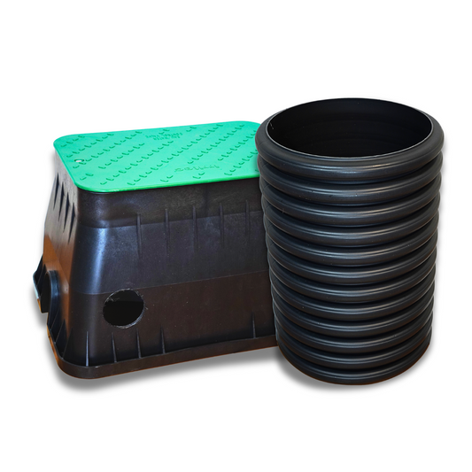 Dose & Grow Einbauset bestehend aus Unterflurbox und Wellrohr